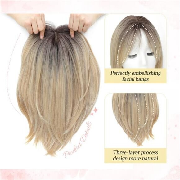 12 Inch Hair Topper for Women with Thinning Hair, 6.5\